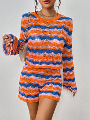 Cali Knit Crochet Matching Set - Orange