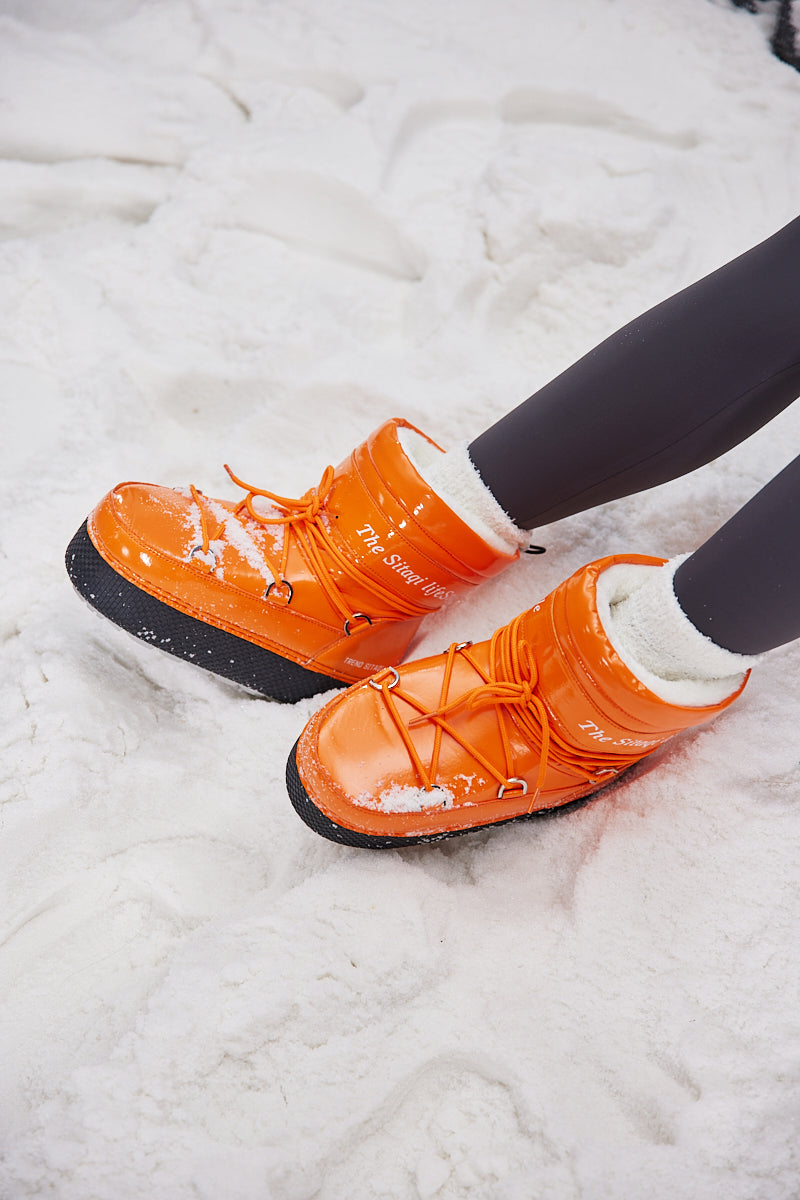 Frozen Princess | Moon Walker Water-Repellent Snow Boot - Orange