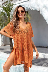 Sunsets Ombre Oversized Knit Sweater - Orange