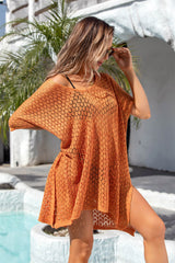 Sunsets Ombre Oversized Knit Sweater - Orange