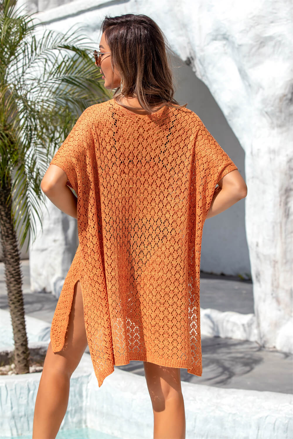 Sunsets Ombre Oversized Knit Sweater - Orange