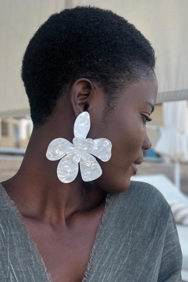 Oversized Acrylic Flower Earrings