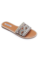 Pansy Wavy Crystal Patterns Flat Slipper