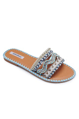 Pansy Wavy Crystal Patterns Flat Slipper