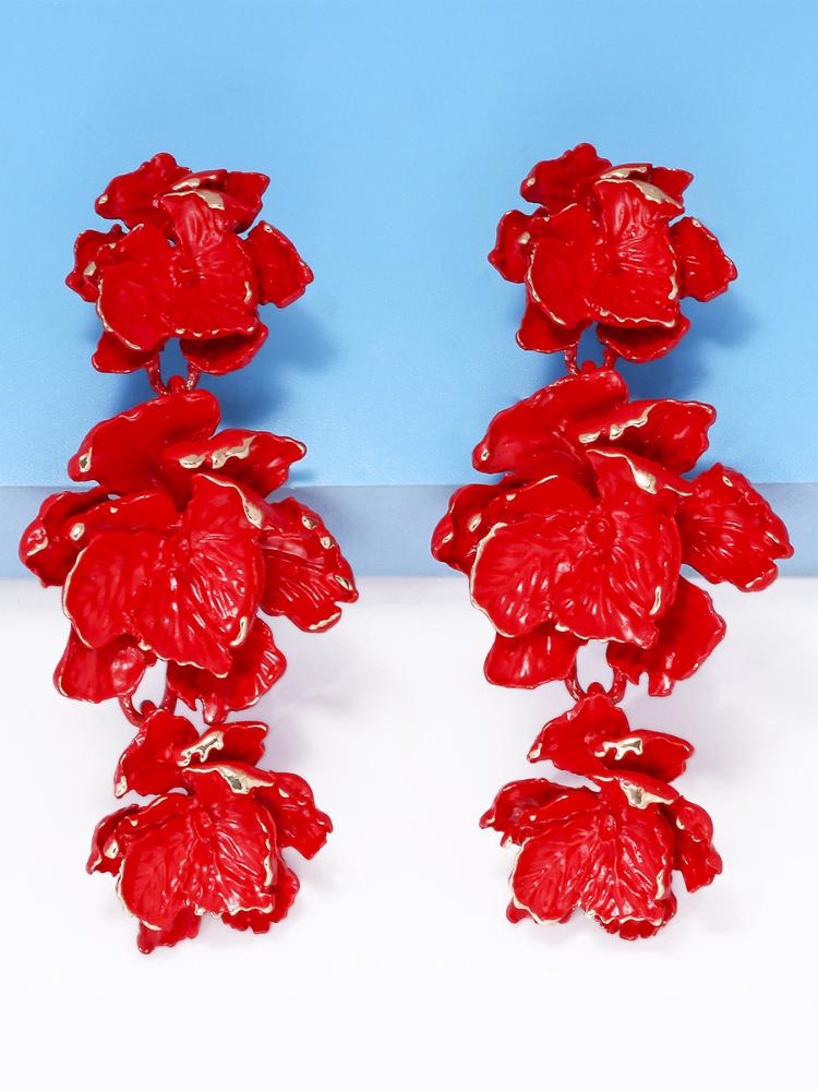 Phyllis Varnish Flower Earrings