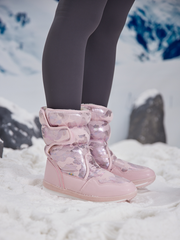 Frozen Princess | Alaska Camo Princess Water-Repellent Snow Boot - Pink