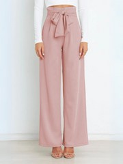 Iconic High Rise Pocketed Trouser Pants - Pink