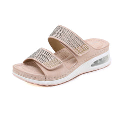 Siketu | Rhinestone Embellished Footbed Sandal