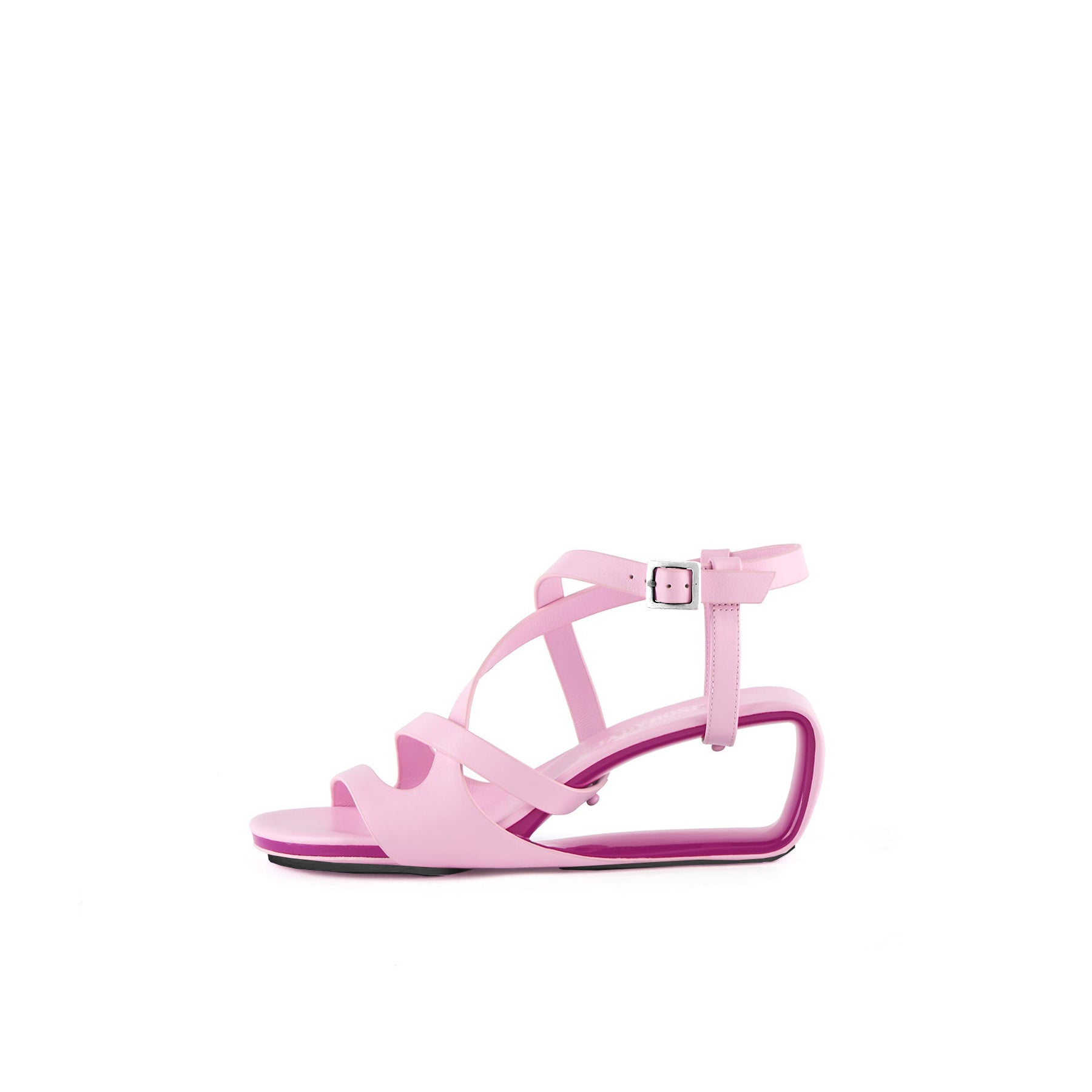 Jady Rose | Harbor Doll Leather Strappy Heels - Pink