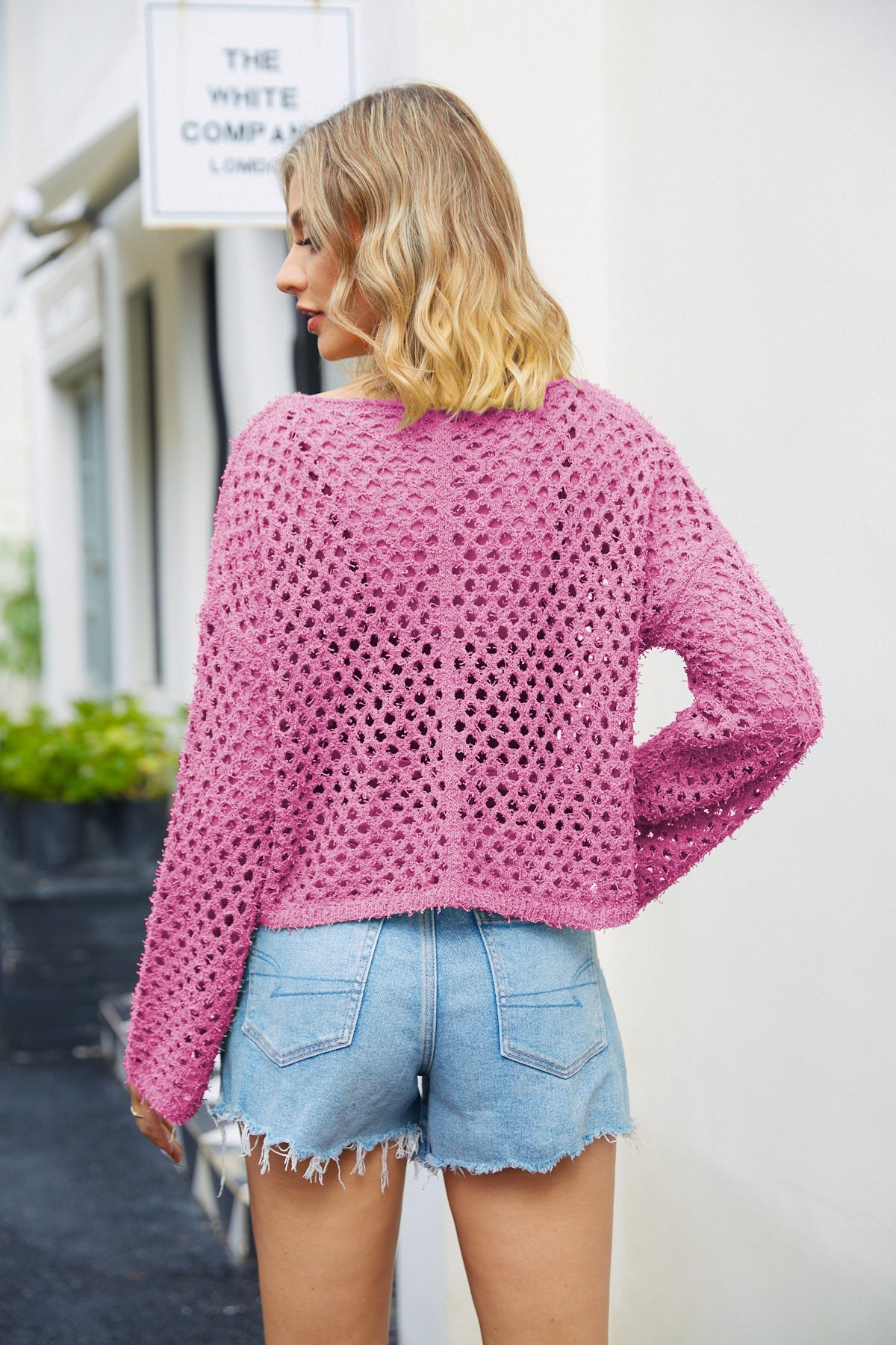 Lenora Long Sleeve Pullover Top - Pink