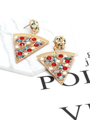 Pizza Diamante Drop Earrings