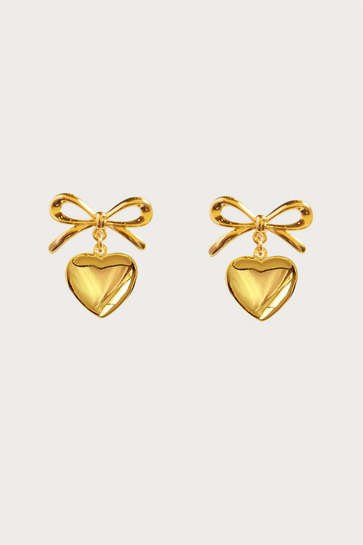 Sweetheart Bow Drop Earring