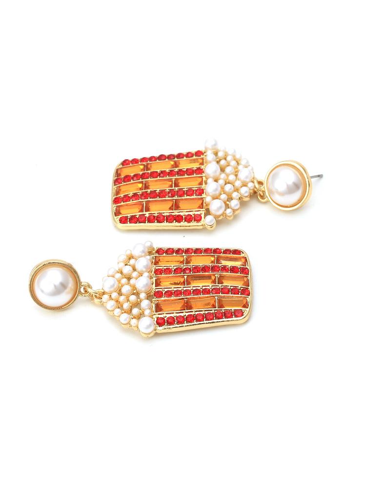 Popcorn Diamante Drop Earrings