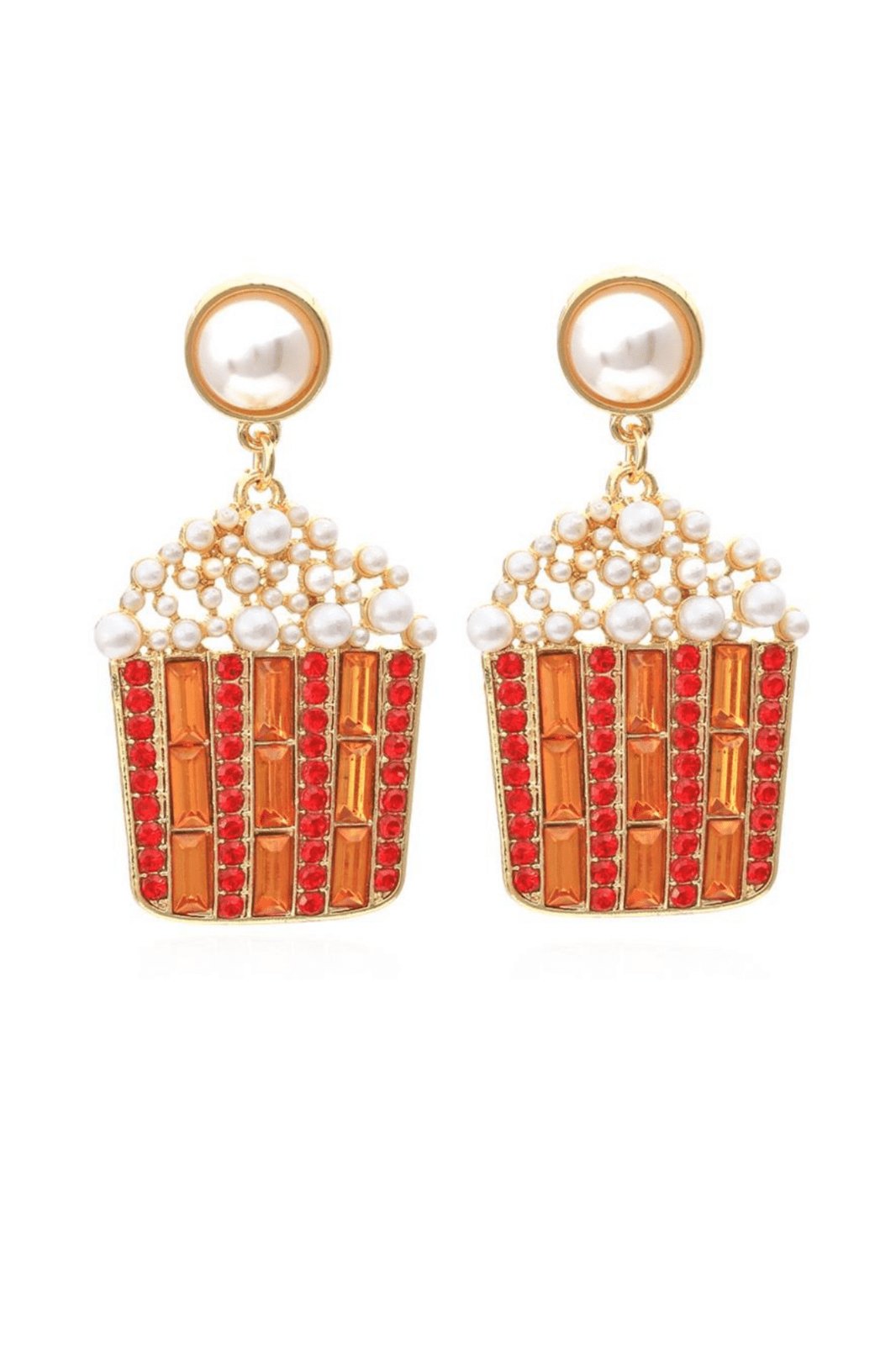 Popcorn Diamante Drop Earrings