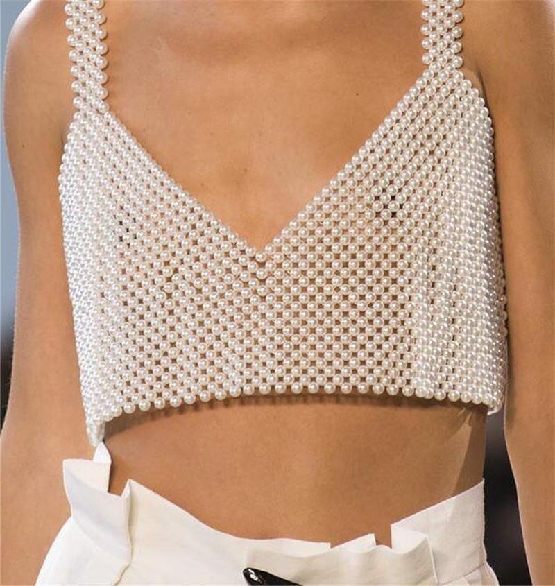 Pearls Crop Top