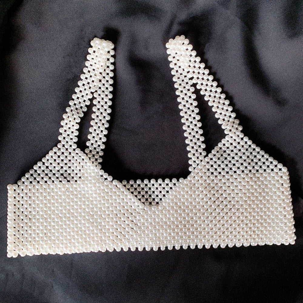 Pearls Crop Top