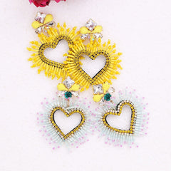 Fringe Heart Earrings