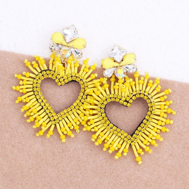 Fringe Heart Earrings