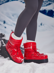 Frozen Princess | Moon Walker Water-Repellent Snow Boot - Red