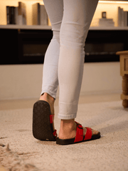 Maibulun | Thong Toe Cushioned Footbed Sandal - Red