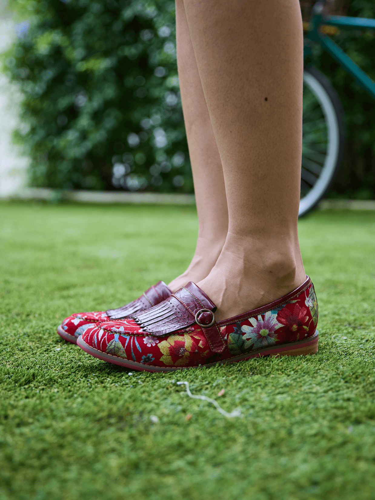 Soffia | Aurore Floral Print Suede Moccasin