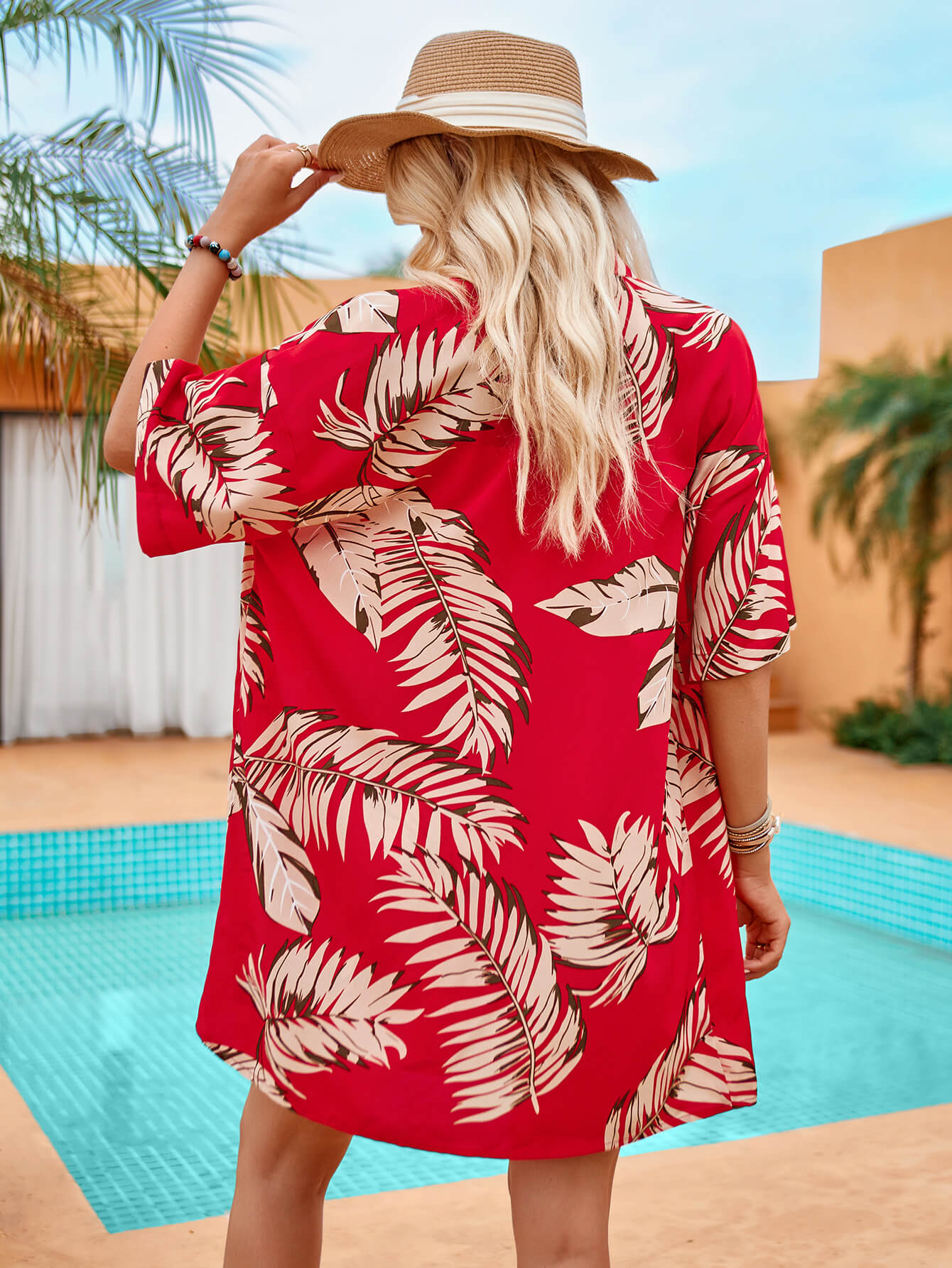 Summer Obsession Tropical Print Matching Set - Red