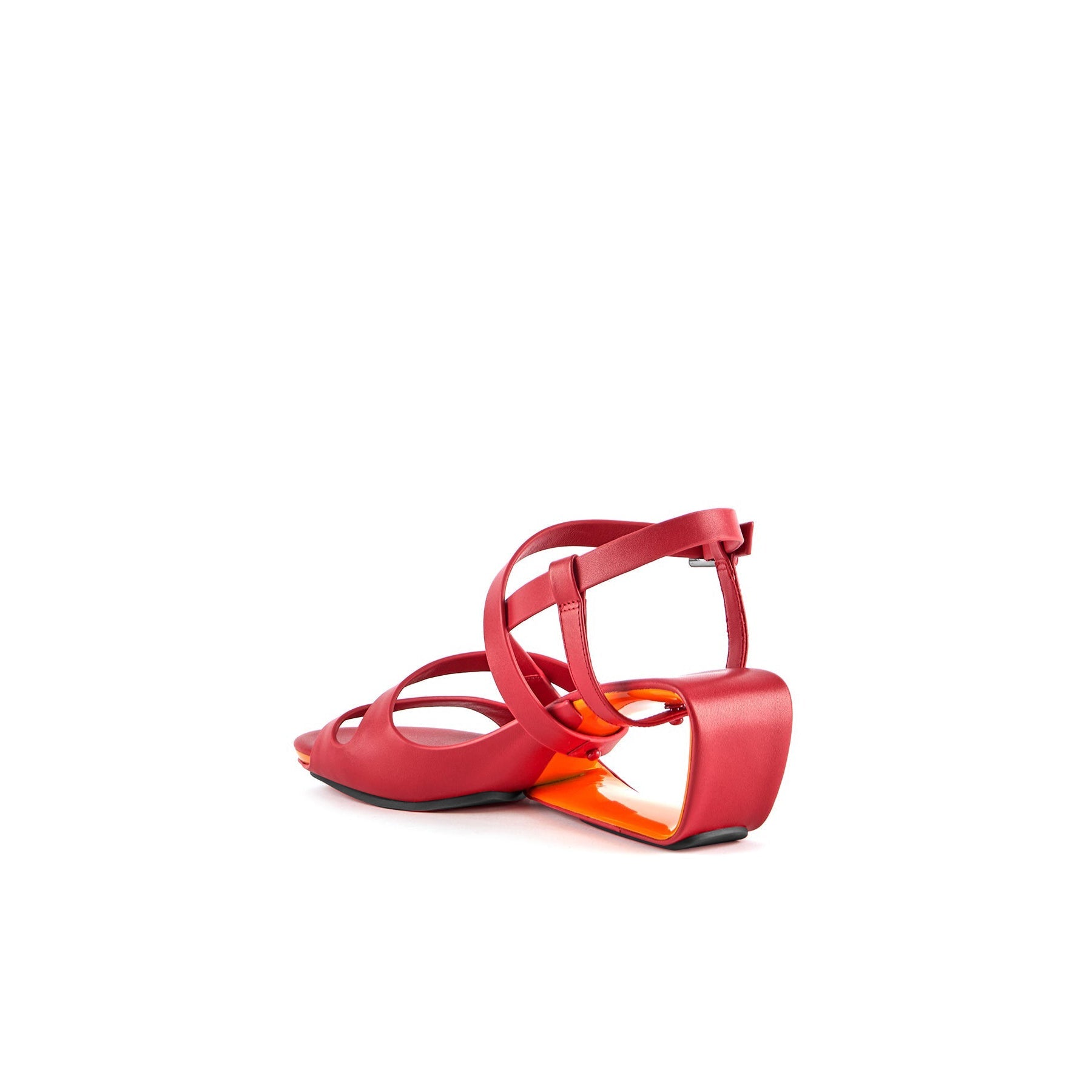 Jady Rose | Harbor Doll Leather Strappy Heels - Red