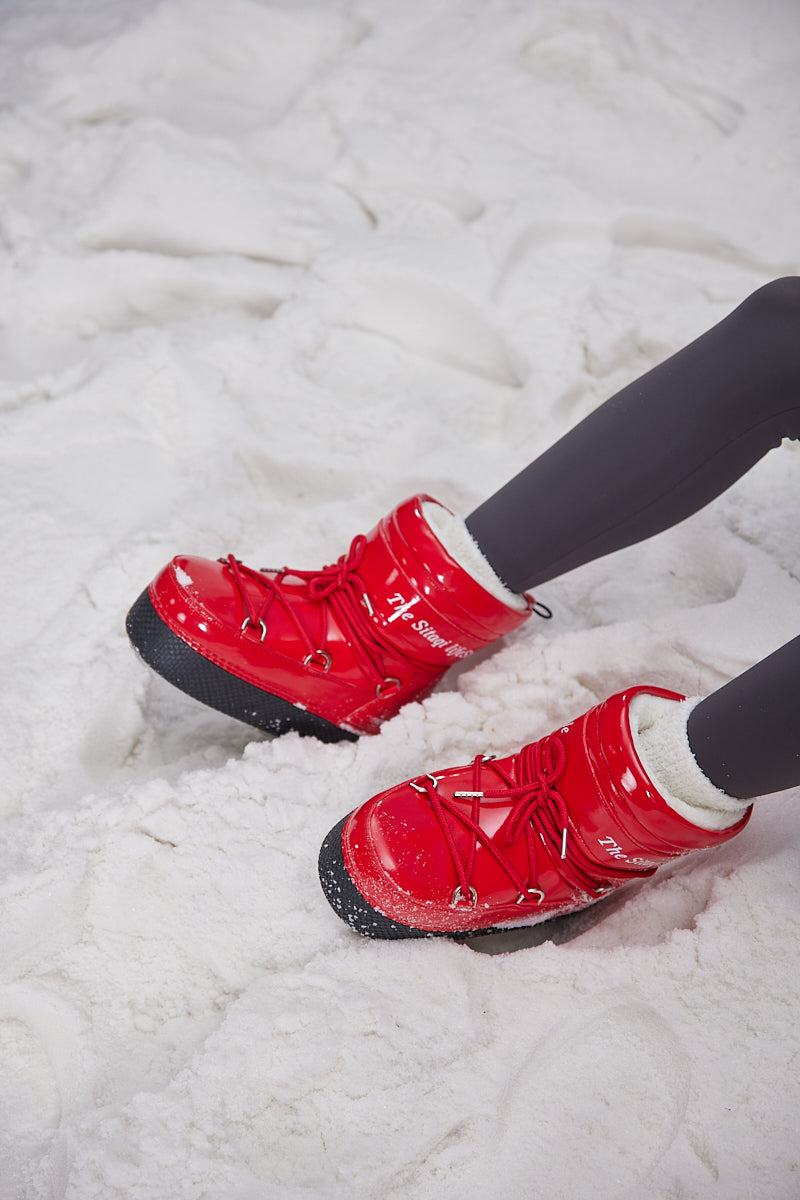 Frozen Princess | Moon Walker Water-Repellent Snow Boot - Red