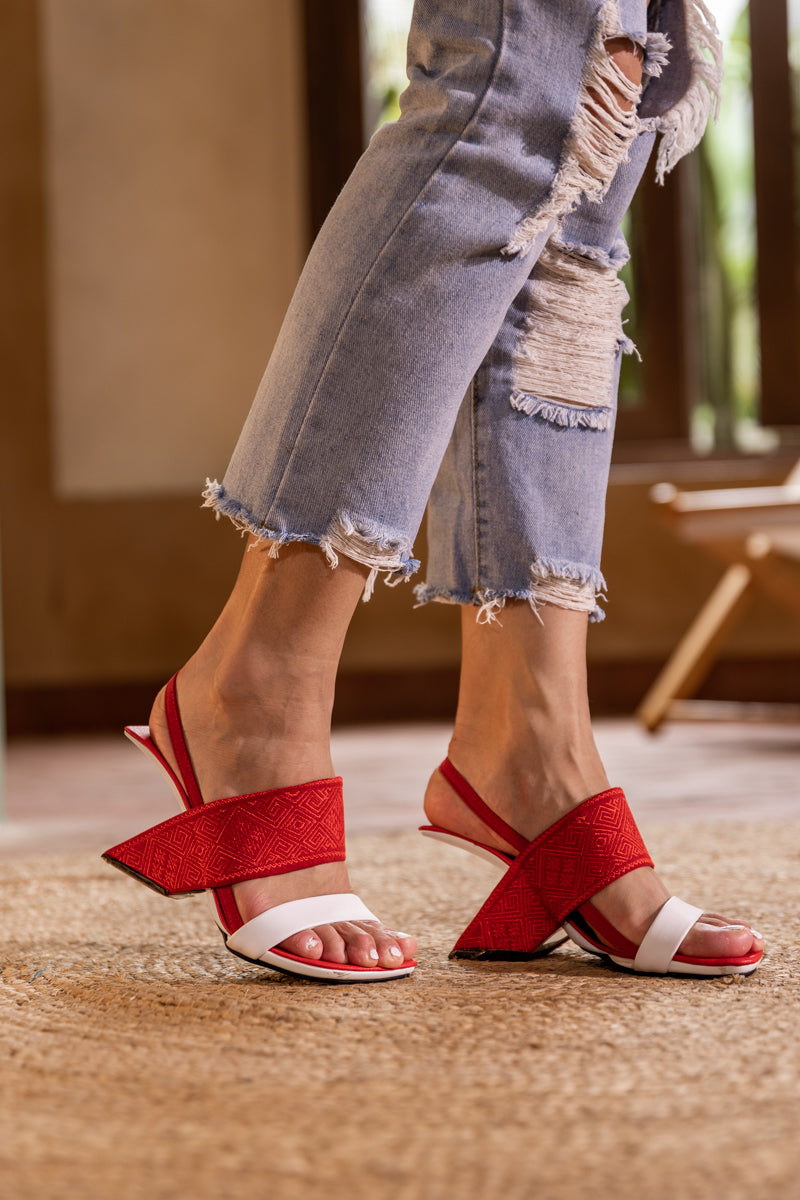 Jady Rose | Billie Maze Imprinted Heel - Red