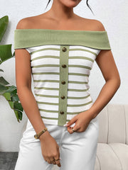 Shea Off The Shoulder Knit Top - Sage