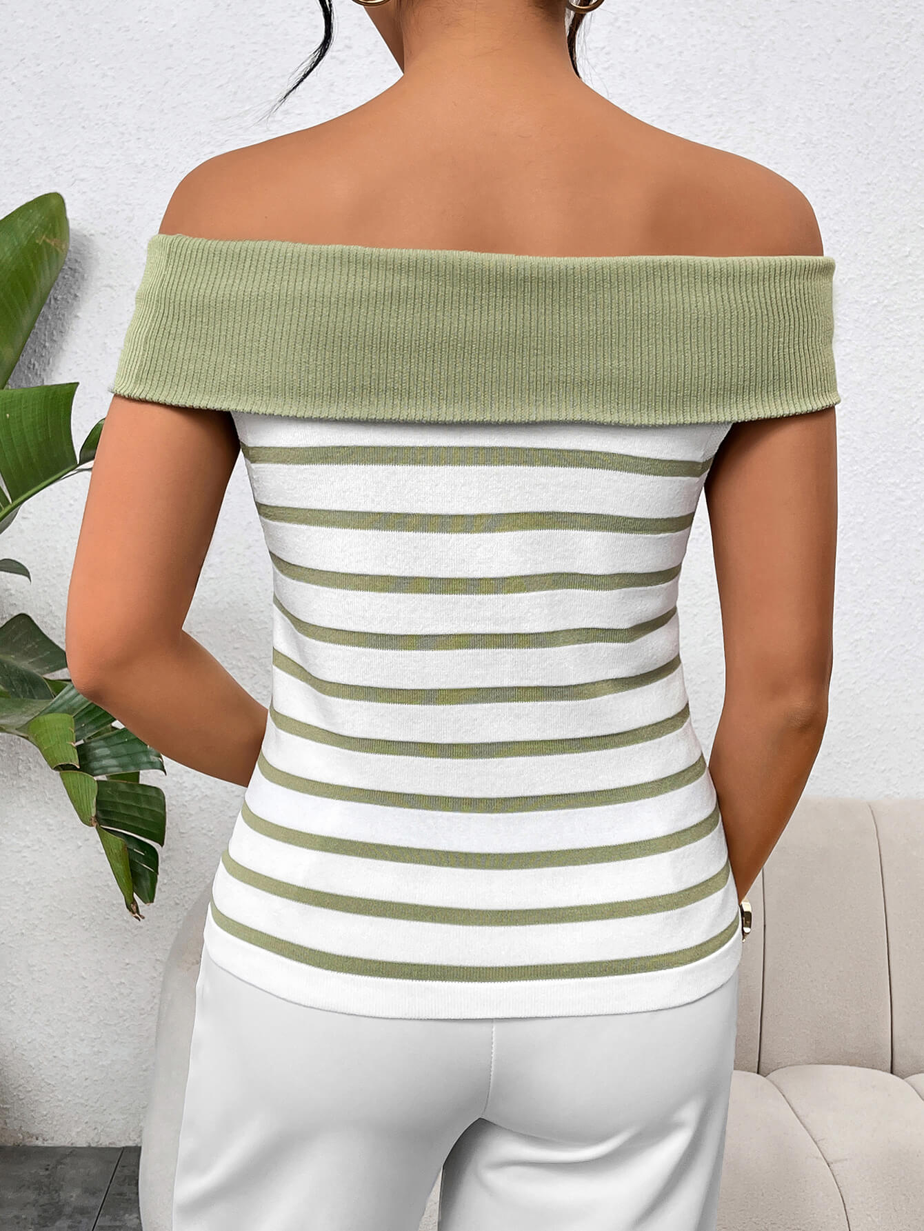 Shea Off The Shoulder Knit Top - Sage