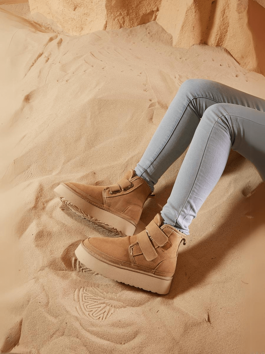 Smaibulun Ugg | Arlene Suede Platform Boots - Sand