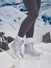 Frozen Princess | Stone Tyra Water-Repellent Snow Boot - Silver