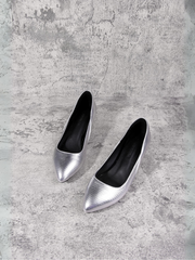 Jady Rose | Wanda Leather Pump - Silver