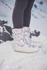 Frozen Princess | Alaska Camo Princess Water-Repellent Snow Boot - Silver