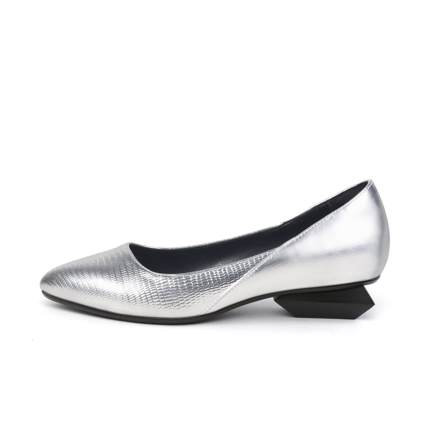 Jady Rose | Wanda Leather Pump - Silver