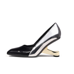 Jady Rose | Isadora Leather Stilettos - Silver