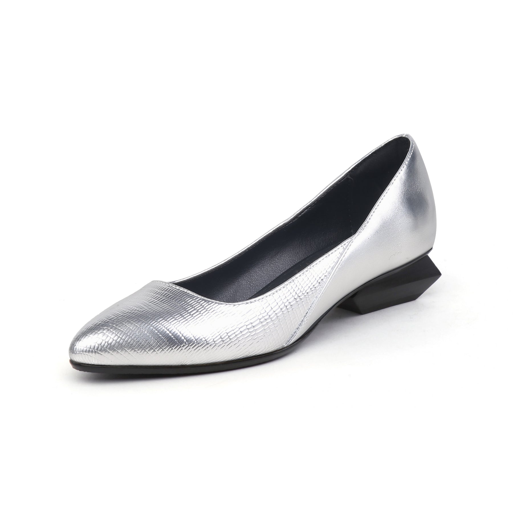 Jady Rose | Wanda Leather Pump - Silver