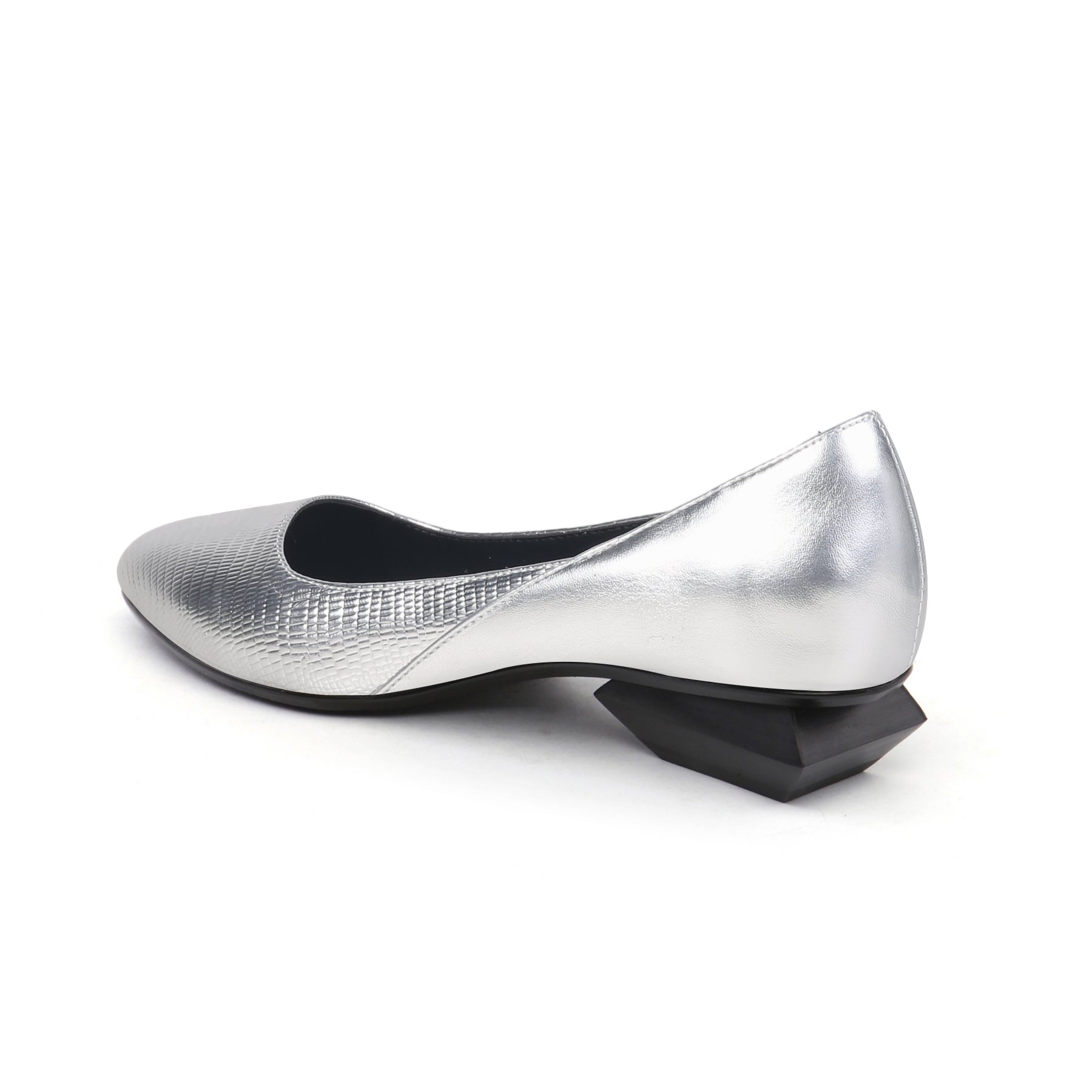 Jady Rose | Wanda Leather Pump - Silver