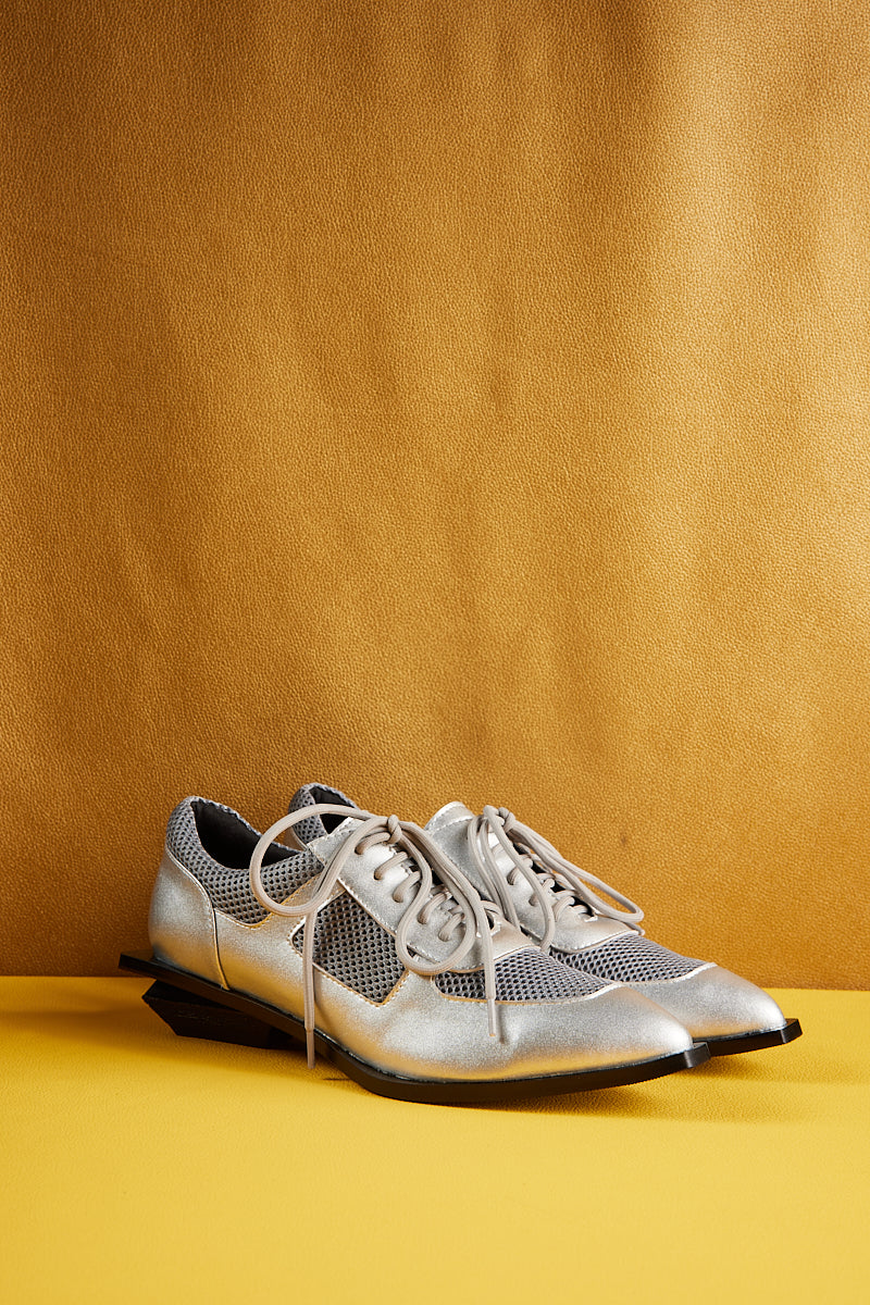 Jady Rose | Mercedes Leather Women Oxford - Silver