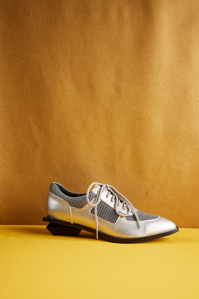 Jady Rose | Mercedes Leather Women Oxford - Silver