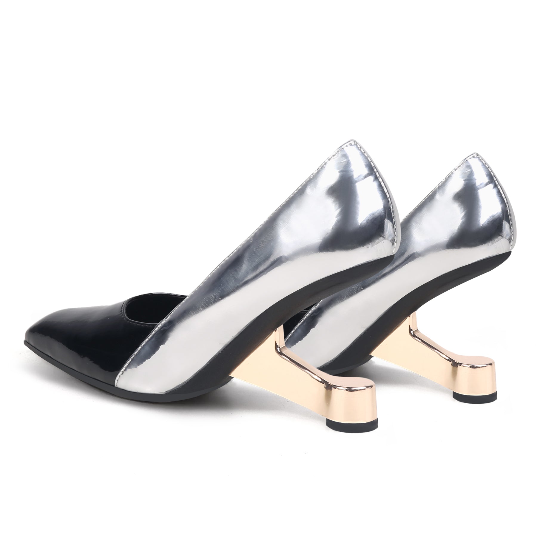 Jady Rose | Isadora Leather Stilettos - Silver