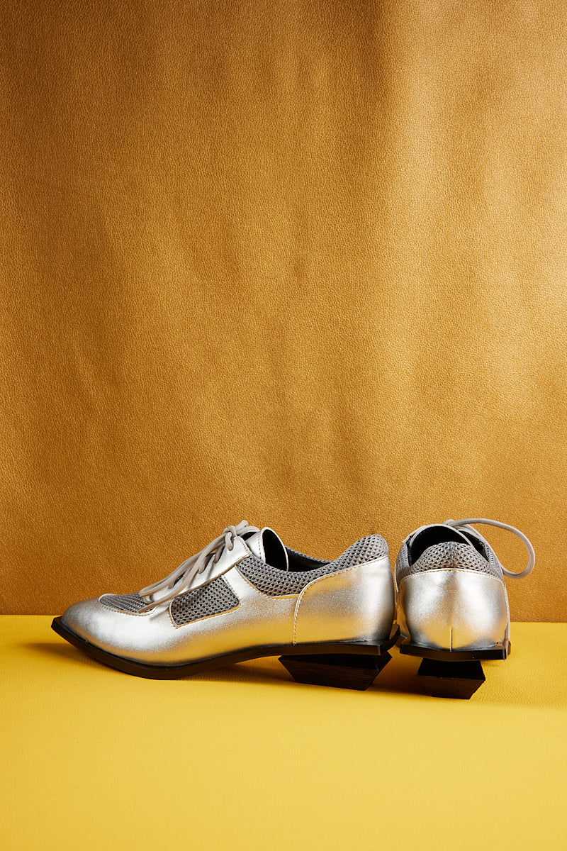 Jady Rose | Mercedes Leather Women Oxford - Silver