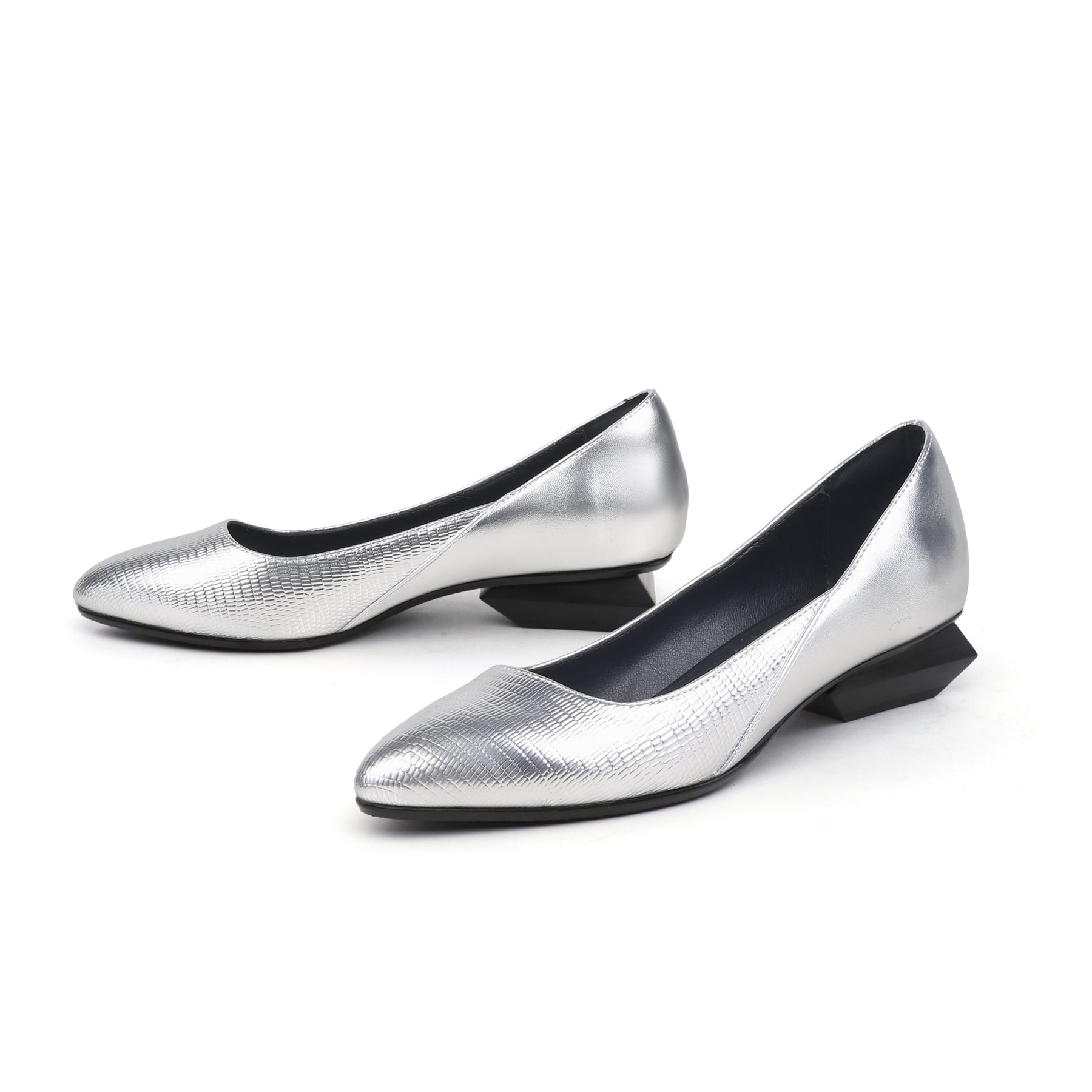 Jady Rose | Wanda Leather Pump - Silver