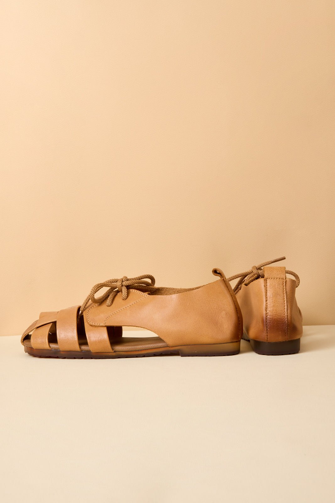 Rumour Has It | Daybreaker Leather Woven Sandal - Tan