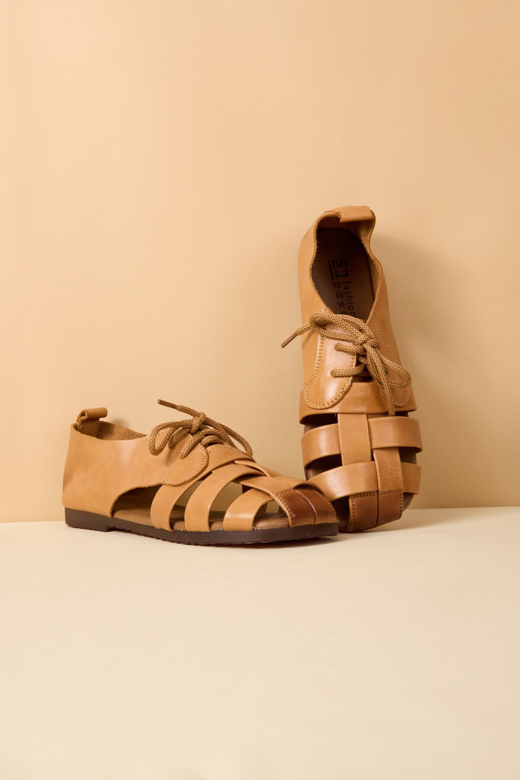 Rumour Has It | Daybreaker Leather Woven Sandal - Tan