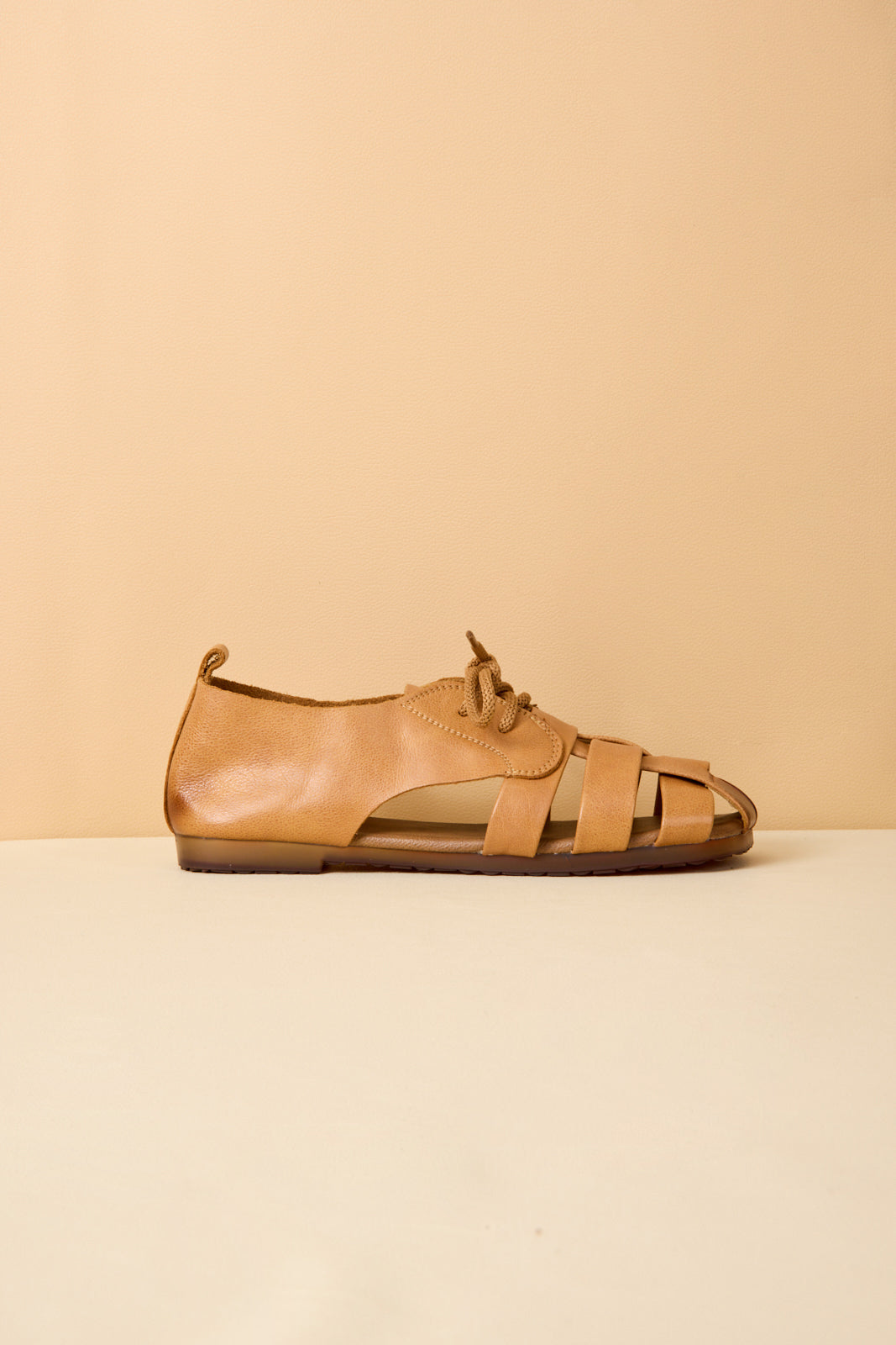 Rumour Has It | Daybreaker Leather Woven Sandal - Tan