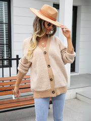 Warm Thoughts Button Down Cardigan - Taupe