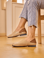 Rumour Has It | Livia Leather Flats - Taupe