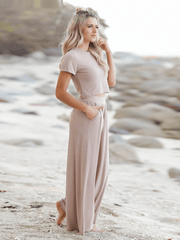 Ophelia Beach Lounge Matching Set - Taupe